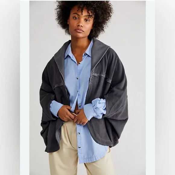 Free People Cozy Up Cardi in Ebony - Picture 1 of 2